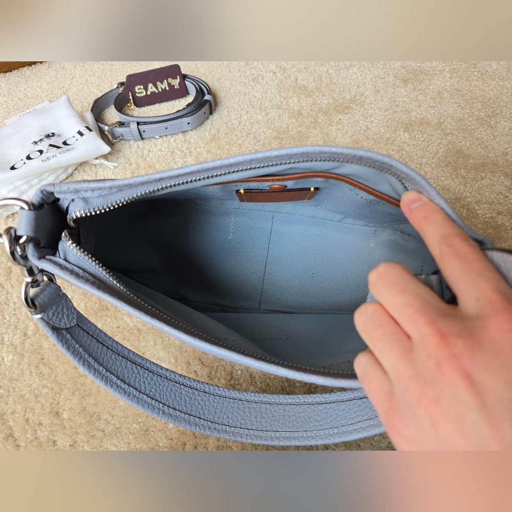 Coach Cary Crossbody Grey Blue - Picture 7 of 8